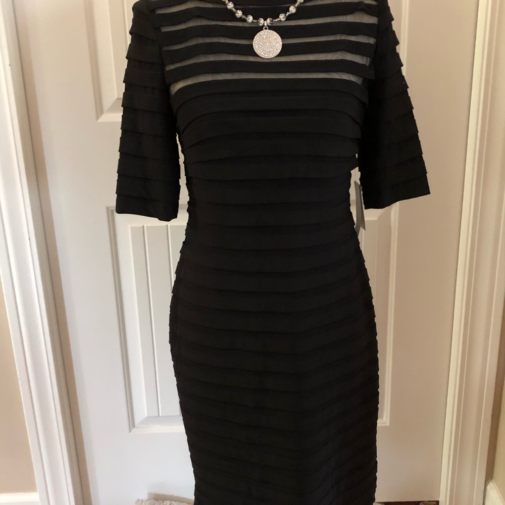NWT Simply Liliana sheer panel dress sz6